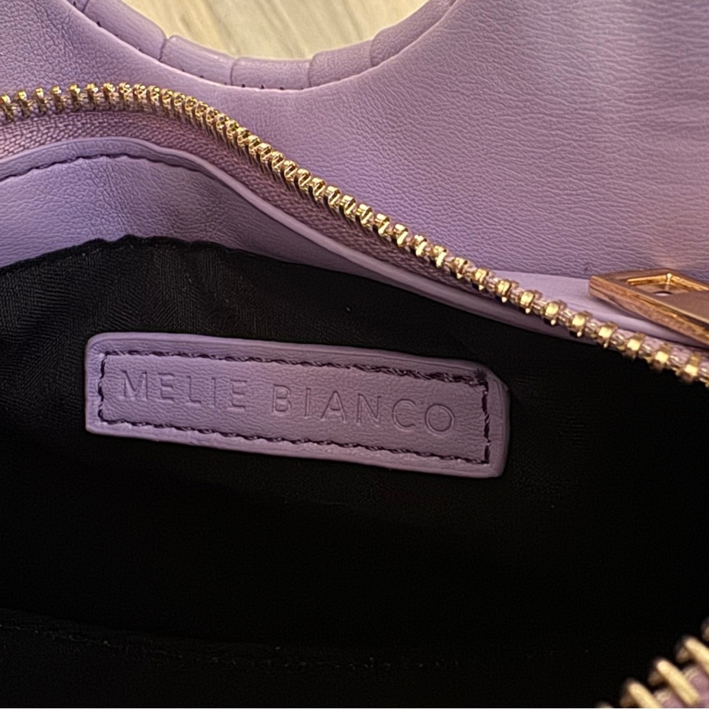 💜 Melie Bianco “Karlie” Lilac Vegan Crossbody Bag (NWT) - Picture 4 of 9